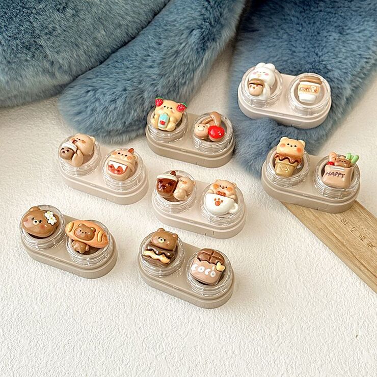 Mini soft contact lens kit retractable W-CT50樱桃小熊