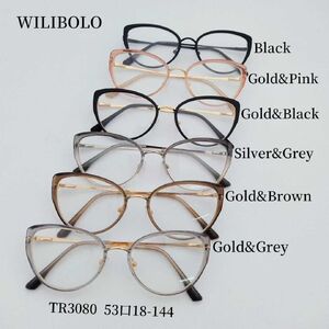 Metal + TR90 plastic ultrathin women's frames with spring hinges Wilibolo TR3080