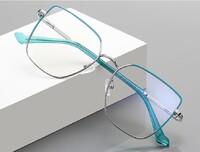 Модные очки кошачий глаз оправа металлическая с линзами блю-блокерами  MORE 3061