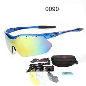 Safety shockproof sports goggles+4 caps 0090