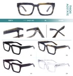 Plastic frames for glasses, thick acetate Big City H2810