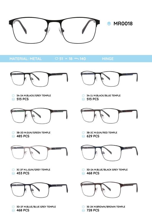 Metal frame with TR-90 temples MR0018