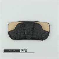 Genuine leather glasses case with microfiber lining ZY015