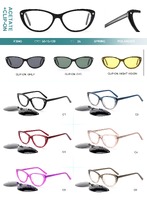 Оправа пластиковая из материала ацетат, с флексом + насадка солнцезащитная поляризационная (клипон) Big City F3045S