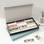 Glasses and frames portable holder display with 15 slots and cover, from 1 piece JS-C250221-3