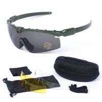 Safety shockproof tactical goggles +3 caps 军迷6色3.0套装