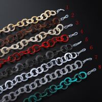 Acrylic non-slip matte chain, concave shape, for glasses and masks GB043