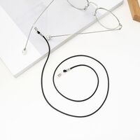 Кожаная нескользящая цепочка черного цвета, для очков и масок GA016