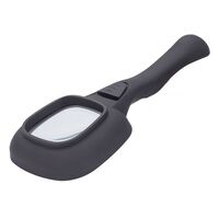 Лупа с универсальной подсветкой, увеличительное стекло с ручкой 600558-XX, размер: 52x52 мм, увеличение: 6X