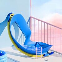 Swimming childrens (3-12 yers) waterproof anti-fog goggles with case 7007-YU