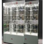 Acrylic floor rotating display stand for glasses, frames, cases and accessories with 2 columns, size 176 * 88 cm