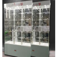 Acrylic floor rotating display stand for glasses, frames, cases and accessories with 2 columns, size 176 * 88 cm