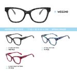 Plastic acetate eyeglasses frame for women with spring hinges WD2240