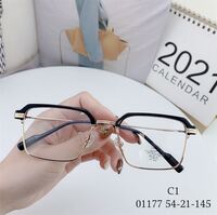 Hybrid frame, metal + TR90, with Blue Block coating SANTA 01177