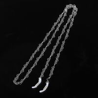 Металлическая нескользящая цепочка стального цвета, с сердцем, для очков и масок GS013