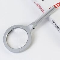 Magnifier with universal backlight, magnifying glass with handle SZ-12-XX, diameter 85 mm, magnification: 5Х, 10Х