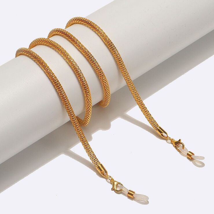 Gold-colored metal non-slip chain, for glasses and masks GL1564