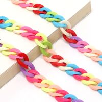 Acrylic non-slip chain, thick concave shape 29 colors, for glasses and masks GB011