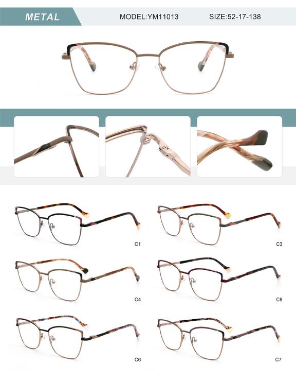 Оправа металлическая женская с флексом YM11013-DA