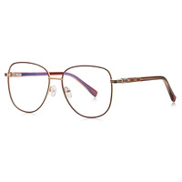 Fashionable female flat light mirror frame metal blue blocker for glasses MORE 3069