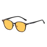 Оправа металлическая с защитой от синего света с флексом + магнитная солнцезащитная насадка (клипон) 7022-GT