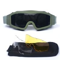 Safety shockproof tactical goggles +2 caps 战术-E风镜3片套装