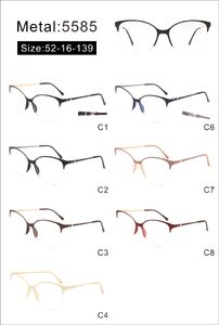 Оправа металлическая полуободковая с мягким носоупором и флексом 5585-DA