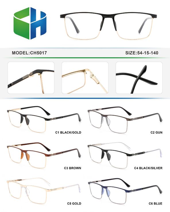 Оправа металлическая с мягким носоупором и флексом CH5017-DA