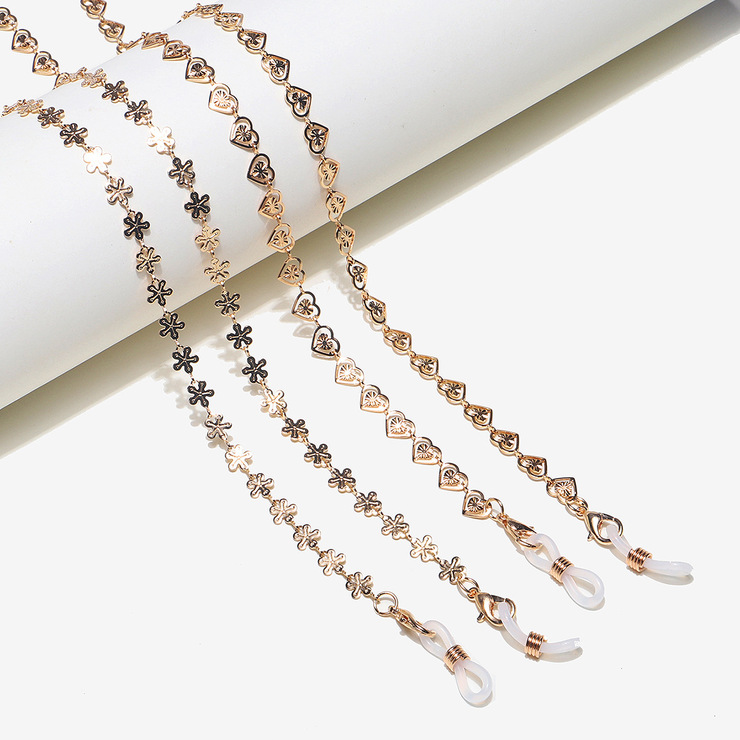 Set of two glasses chain with crystal GM090