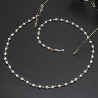 Metal non-slip chain, with pearl, for glasses and masks GL425