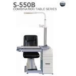 Рабочее место офтальмолога, комбинированный стол с кнопочным управлением + кресло S-550B, столешница 1020*480 мм 