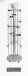 Glasses rotating floor stand with 80 slots, mirrors and locks HD708-2