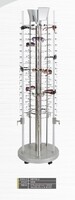 Glasses rotating floor stand with 80 slots, mirrors and locks HD708-2