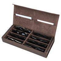 Футляр для очков и солнцезащитных очков из натуральной кожи на 8 отсеков CF4013