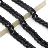 Acrylic non-slip chain, thick concave shape 29 colors, for glasses and masks GB011-2