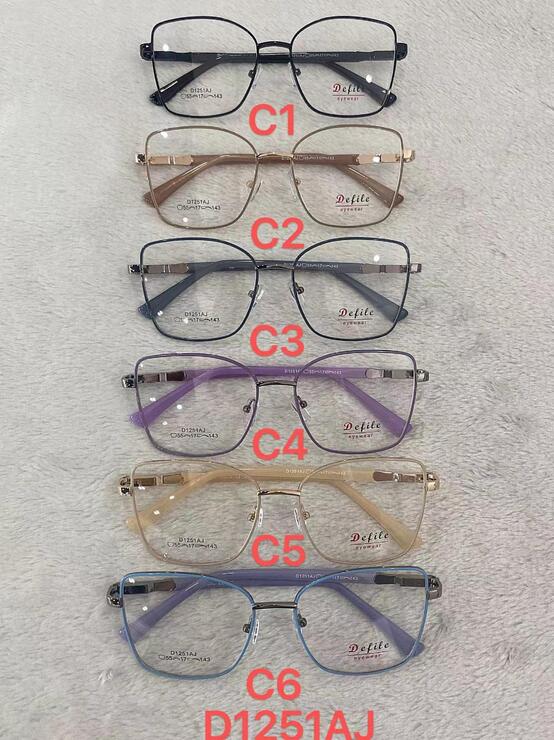 Metal frames for glasses with flex hinges Defile D1251AJ