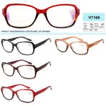 Ready-made plastic frame anti-glare glasses with spring hinges Vizzini V7169, diopters from +0.75 to +4.00 (step 0.25)