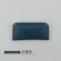 Genuine leather glasses case with microfiber lining ZY016