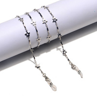 Золотая цепочка для очков с кристаллами и жемчугом GL744