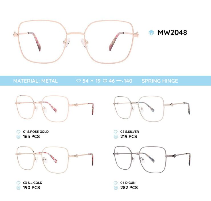 Metal women's frame for glasses MW2048