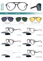 Оправа пластиковая из материала ацетат, с флексом + насадка солнцезащитная (клипон) Big City F3010S