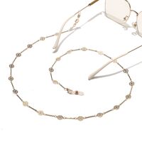 Gold-colored metal non-slip chain, with hollow round, for glasses and masks GL1465