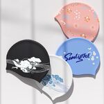 Silicone waterproof swimming cap for adults GJ660-YU