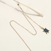 Gold-colored metal non-slip chain, with turtle, for glasses and masks GL1844