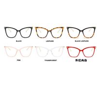 Plastic glasses with blue light protection for women 2460-8011-97152-PN