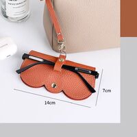 Sunglasses and eyeglasses hard shell case with string Q-48