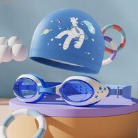 Swimming waterproof anti-fog goggles for kids (3-15 years), with cap, 626-YU