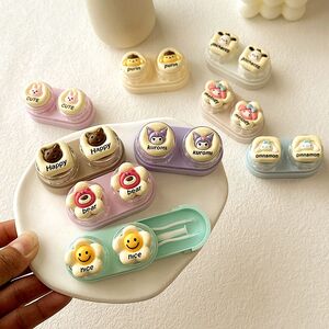 Мини-набор для мягких контактных линз выдвижной W-CT18圆方花包卡通