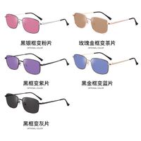 Очки металлические фотохромные с защитой от синего света 9640-2-GT