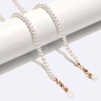 Metal non-slip chain, with pearls, for glasses and masks GL1589